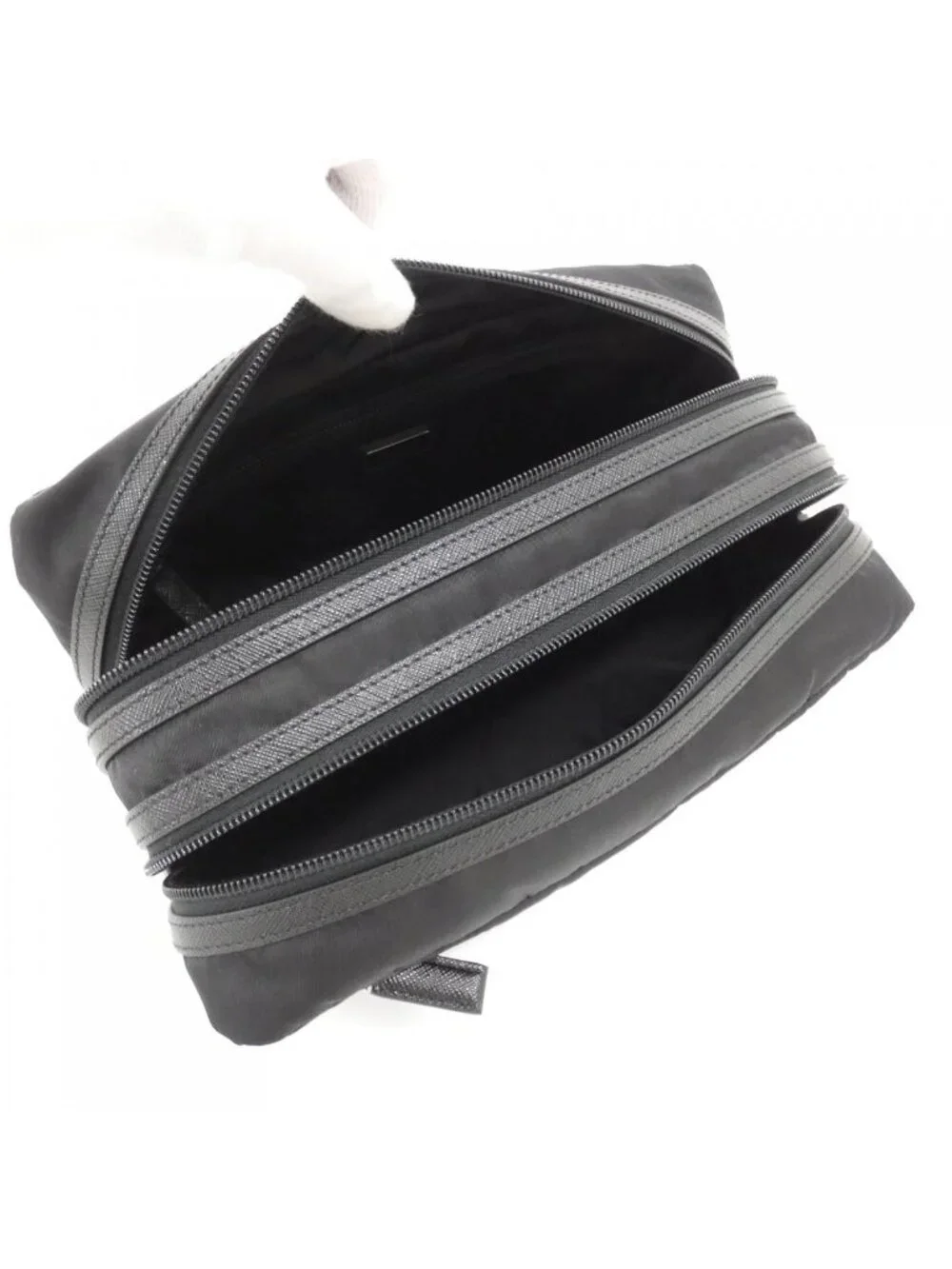 Prada Second Bag Vanity Bag Silver
